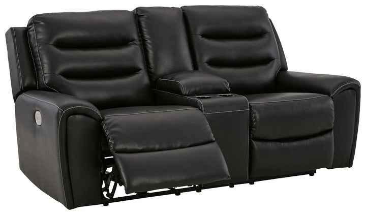 ASHLEY FURNITURE 6110518 Warlin Power Reclining Loveseat With Console