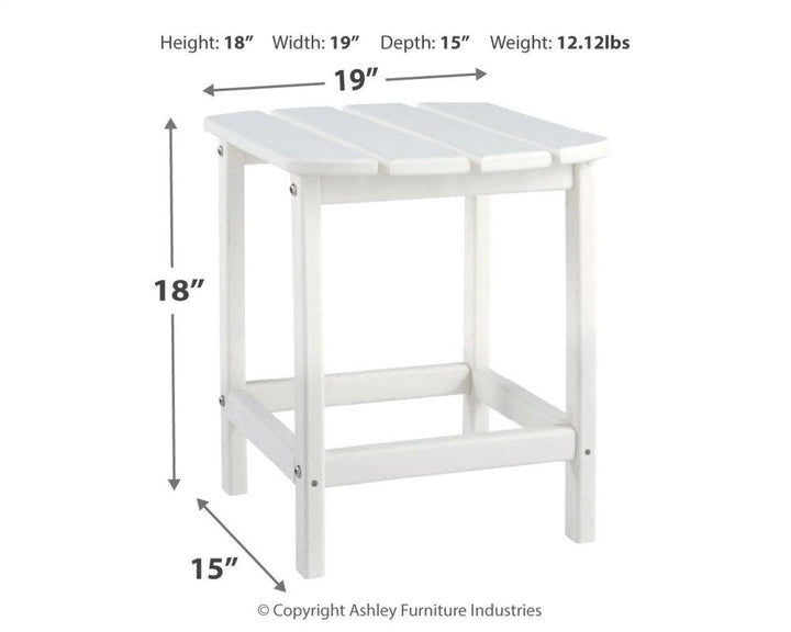 ASHLEY FURNITURE PKG008188 2 Outdoor Chairs With End Table