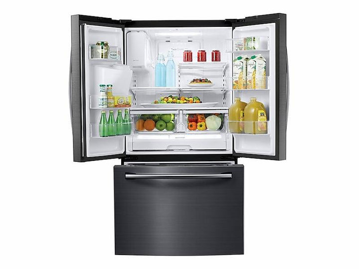 SAMSUNG RF263BEAESG 25 cu. ft. French Door Refrigerator with External Water & Ice Dispenser in Black Stainless Steel