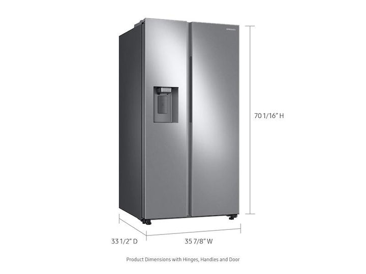 SAMSUNG RS27T5201SR 27.4 cu. ft. Smart Side-by-Side Refrigerator with Large Capacity in Stainless Steel