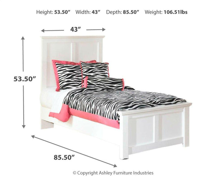 ASHLEY FURNITURE PKG002787 Queen Panel Bed With Mirrored Dresser, Chest and Nightstand