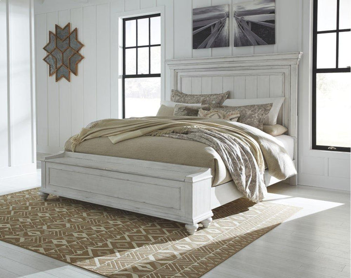 ASHLEY FURNITURE B777B9 Kanwyn King Panel Bed With Storage Bench