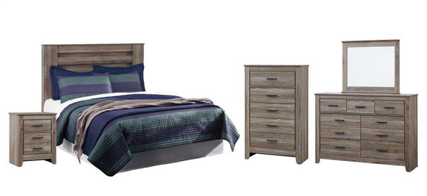 ASHLEY FURNITURE PKG003968 King/california King Panel Headboard With Mirrored Dresser, Chest and Nightstand