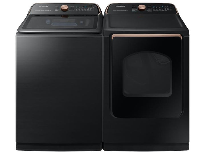 SAMSUNG DVG55A7700V 7.4 cu. ft. Smart Gas Dryer with Steam Sanitize+ in Brushed Black