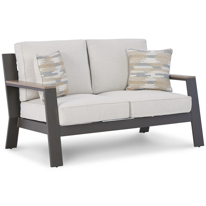 ASHLEY FURNITURE PKG013862 Outdoor Sofa and Loveseat With Coffee Table and 2 End Tables