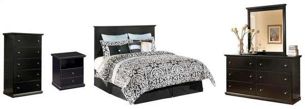 ASHLEY FURNITURE PKG002683 King/california King Panel Headboard With Mirrored Dresser, Chest and Nightstand