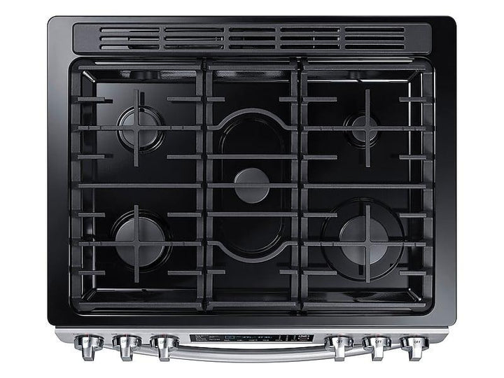 SAMSUNG NX58M9420SS 5.8 cu. ft. Slide-in Gas Range with Convection in Stainless Steel