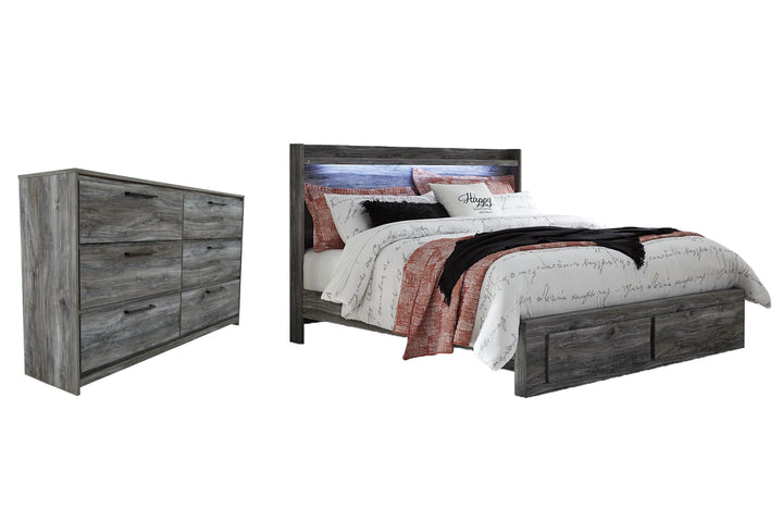 ASHLEY FURNITURE PKG007539 King Panel Bed With 2 Storage Drawers With Dresser