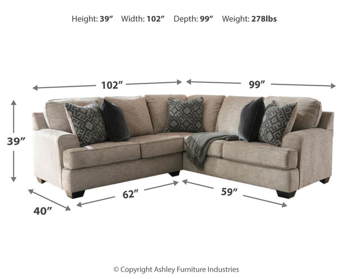 ASHLEY FURNITURE 56103S1 Bovarian 2-piece Sectional