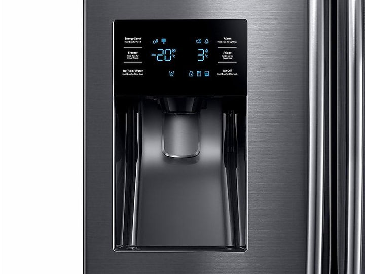 SAMSUNG RF263BEAESG 25 cu. ft. French Door Refrigerator with External Water & Ice Dispenser in Black Stainless Steel