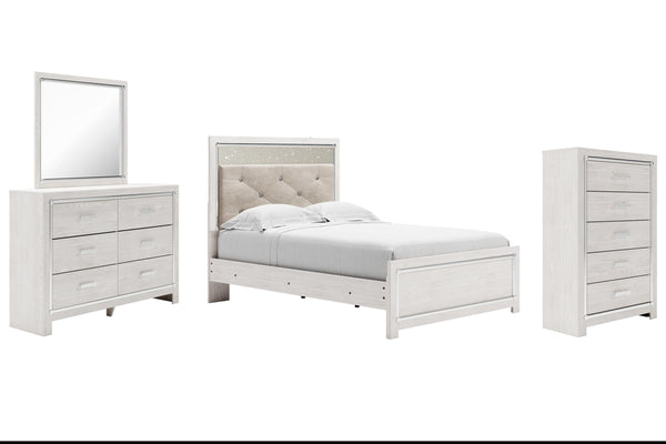 ASHLEY FURNITURE PKG009457 Full Panel Bed With Mirrored Dresser and Chest