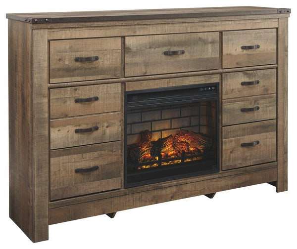 ASHLEY FURNITURE B446B49 Trinell Dresser With Electric Fireplace