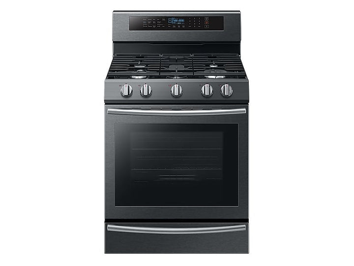 SAMSUNG NX58M6650WG 5.8 cu. ft. Freestanding Gas Range with True Convection and Steam Reheat in Black Stainless Steel