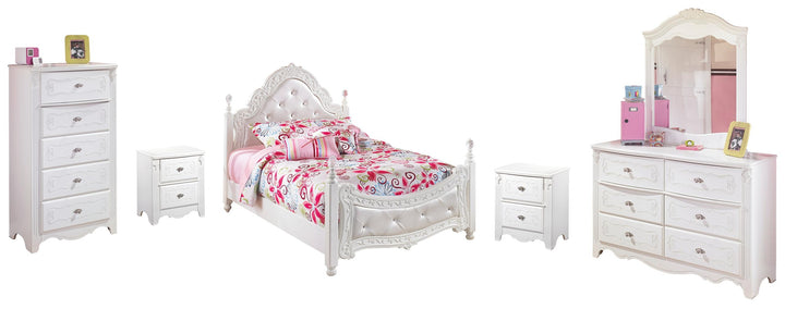 ASHLEY FURNITURE PKG002950 Full Poster Bed With Mirrored Dresser