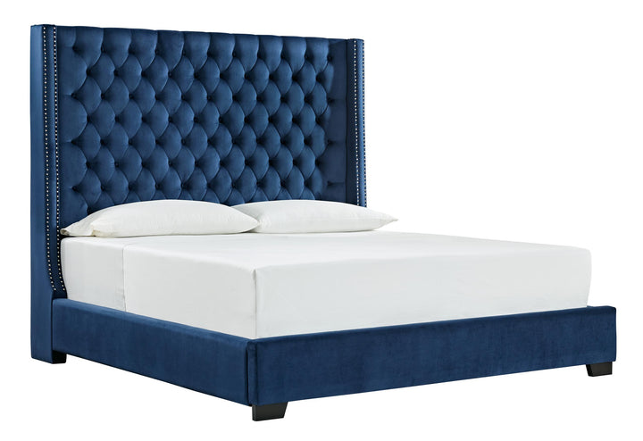 ASHLEY FURNITURE PKG010735 King Upholstered Bed With Dresser