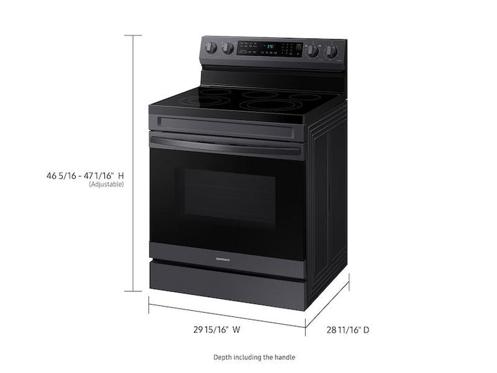 SAMSUNG NE63A6511SG 6.3 cu. ft. Smart Freestanding Electric Range with No-Preheat Air Fry & Convection in Black Stainless Steel