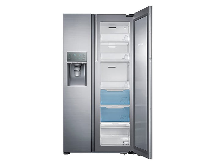 SAMSUNG RH22H9010SR 22 cu. ft. Food Showcase Counter Depth Side-by-Side Refrigerator with Metal Cooling in Stainless Steel