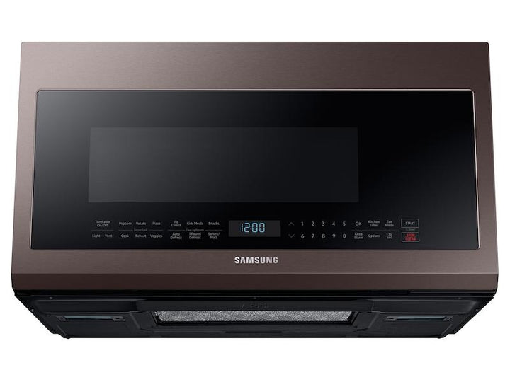 SAMSUNG ME21R706BAT Bespoke Over-the-Range Microwave 2.1 cu. ft. with Sensor Cooking in Fingerprint Resistant Tuscan Stainless Steel