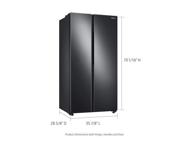 SAMSUNG RS23A500ASG 23 cu. ft. Smart Counter Depth Side-by-Side Refrigerator in Black Stainless Steel