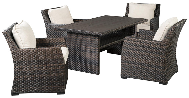 ASHLEY FURNITURE PKG012910 Outdoor Dining Table and 4 Chairs