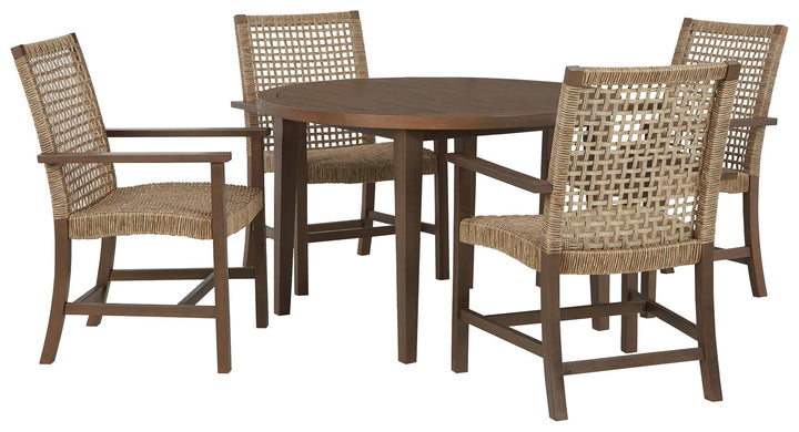 ASHLEY FURNITURE PKG013873 Outdoor Dining Table and 4 Chairs
