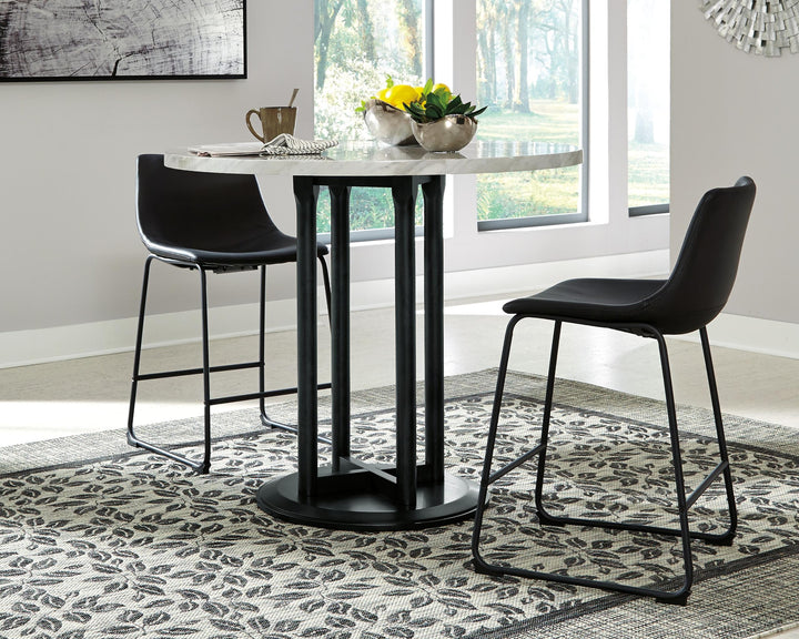 ASHLEY FURNITURE PKG008107 Counter Height Dining Table and 2 Barstools