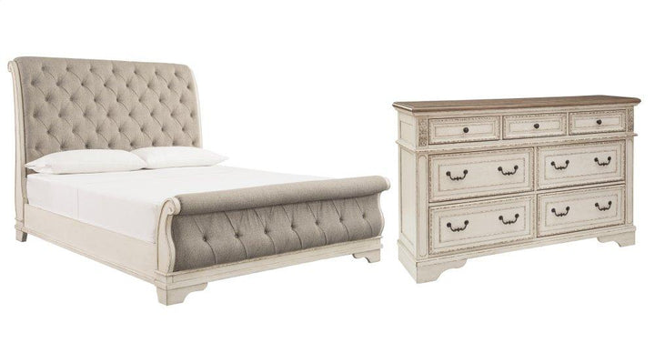 ASHLEY FURNITURE PKG006649 California King Sleigh Bed With Dresser