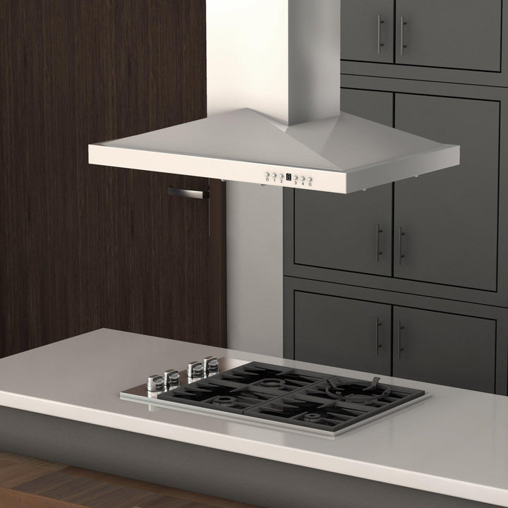 ZLINE KITCHEN AND BATH GL1I36 ZLINE Island Mount Range Hood In Stainless Steel Size: 36 inch