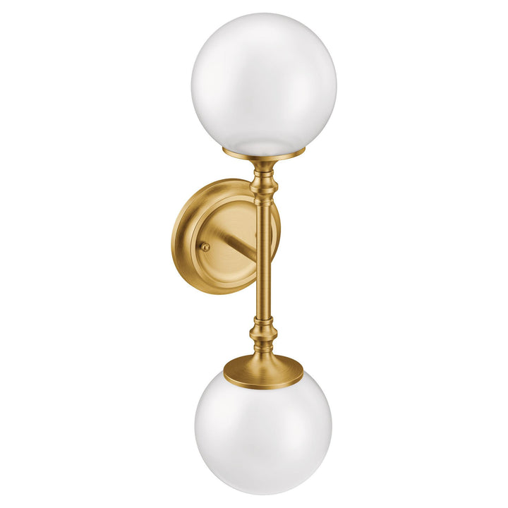 MOEN YB0562BG Colinet Brushed gold two globe bath light