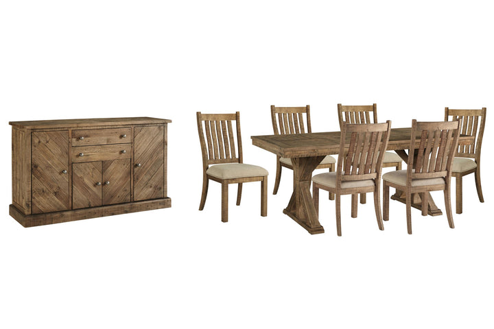 ASHLEY FURNITURE PKG002247 Dining Table and 6 Chairs With Storage