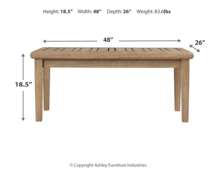 ASHLEY FURNITURE PKG008818 Outdoor Coffee Table With 2 End Tables