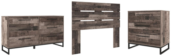 ASHLEY FURNITURE PKG009095 Full Panel Headboard With Dresser and Chest