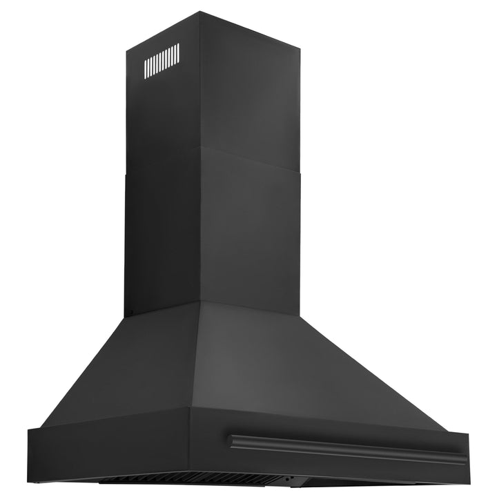 ZLINE KITCHEN AND BATH BS65530BS ZLINE Black Stainless Steel Range Hood with Black Stainless Steel Handle Size: 30 Inch