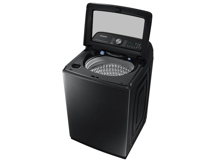 SAMSUNG WA51A5505AV 5.1 cu. ft. Smart Top Load Washer with ActiveWave TM Agitator and Super Speed Wash in Brushed Black