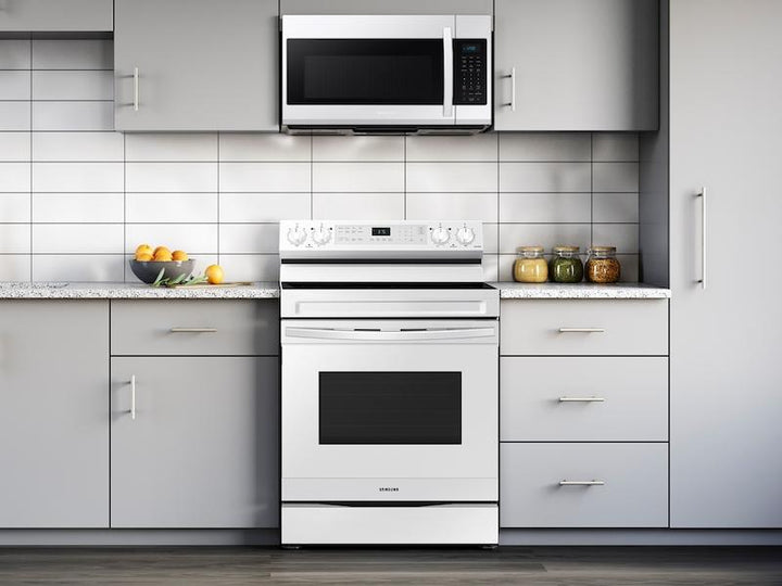 SAMSUNG NE63A6511SW 6.3 cu. ft. Smart Freestanding Electric Range with No-Preheat Air Fry & Convection in White