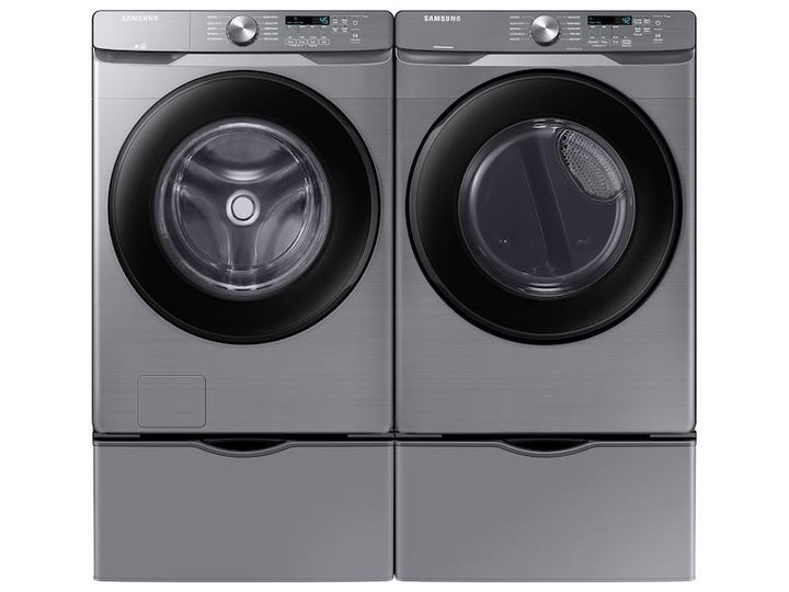 SAMSUNG DVE45T6000P 7.5 cu. ft. Front Load Electric Dryer with Sensor Dry in Platinum