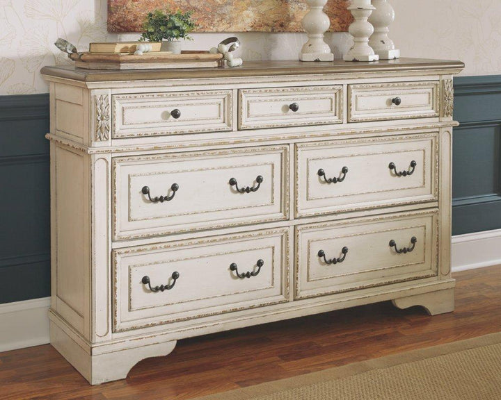 ASHLEY FURNITURE PKG000716 Queen Upholstered Panel Bed With Dresser