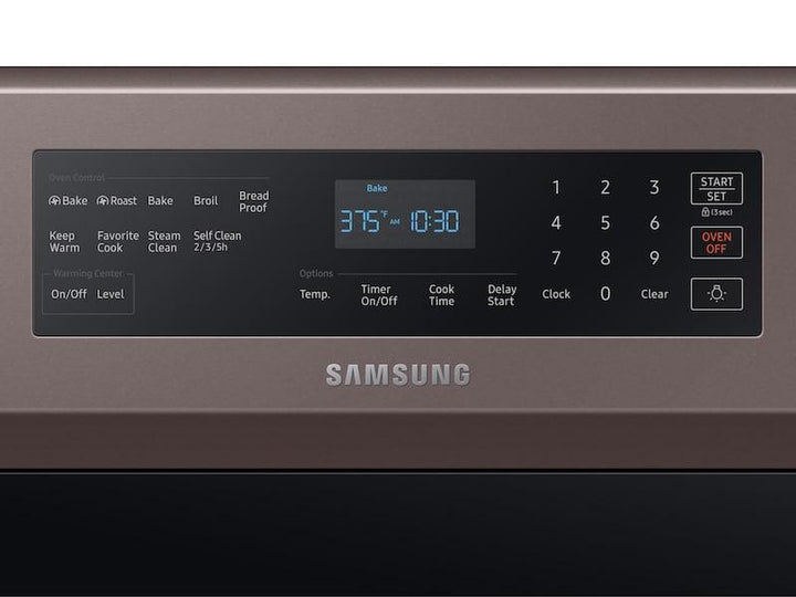 SAMSUNG NE59R6631ST 5.9 cu. ft. Freestanding Electric Range with True Convection in Tuscan Stainless Steel