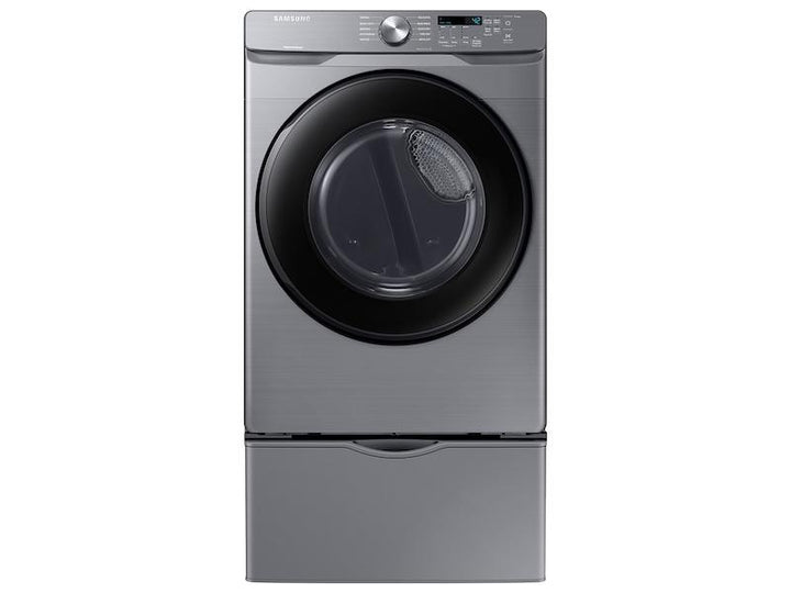 SAMSUNG DVE45T6000P 7.5 cu. ft. Front Load Electric Dryer with Sensor Dry in Platinum