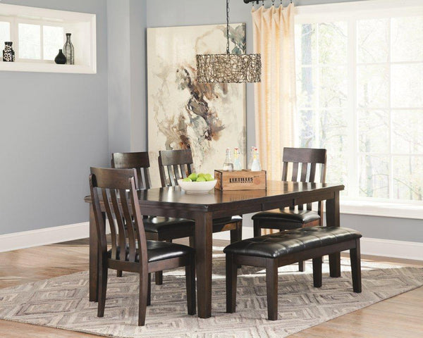 ASHLEY FURNITURE D596D2 Haddigan Dining Table With 4 Chairs and Bench