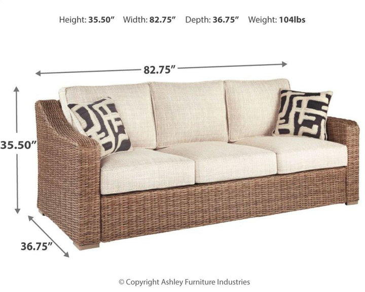 ASHLEY FURNITURE PKG014577 Outdoor Sofa With 2 Lounge Chairs