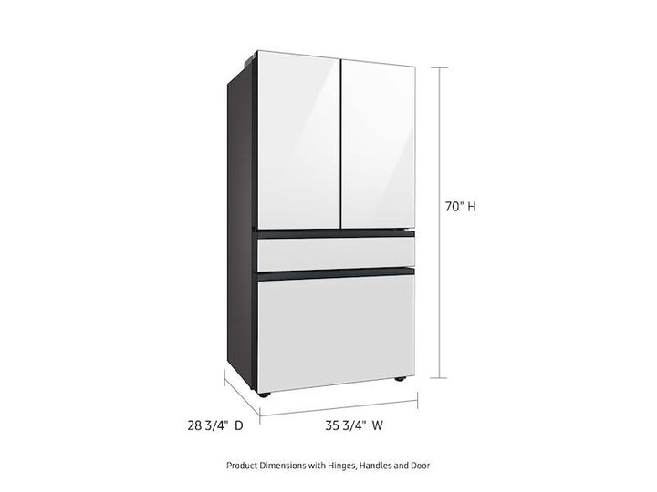 SAMSUNG RF23BB860012AA Bespoke 4-Door French Door Refrigerator 23 cu. ft. with Beverage Center TM in White Glass