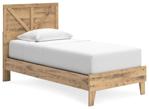 ASHLEY FURNITURE EB2712B1 Larstin Twin Crossbuck Panel Platform Bed
