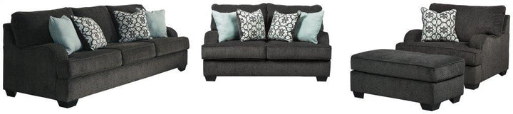 ASHLEY FURNITURE PKG000876 Sofa, Loveseat, Chair and Ottoman