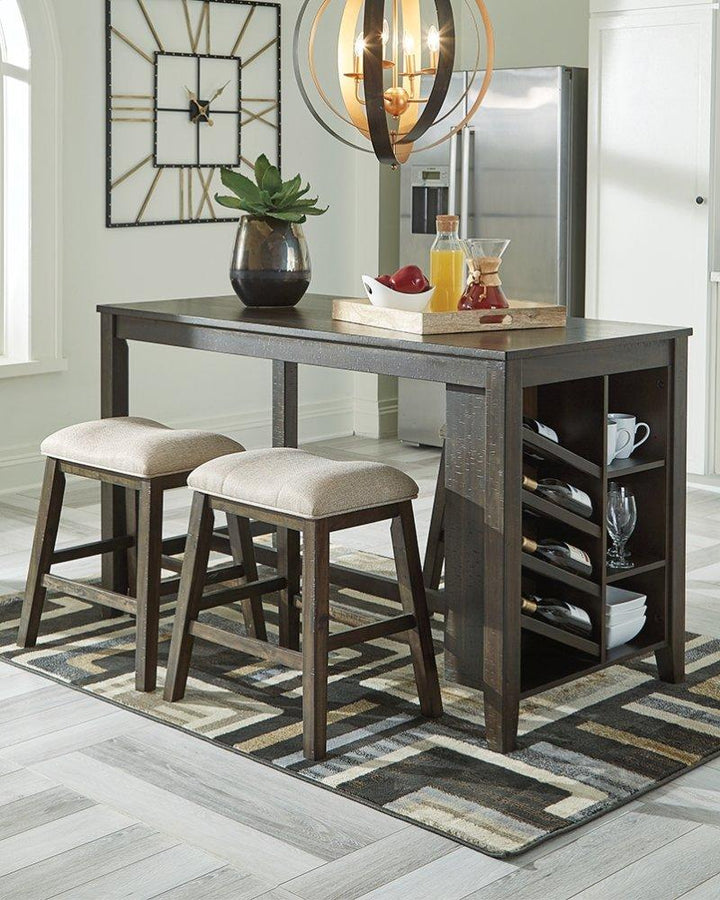 ASHLEY FURNITURE D397D10 Rokane Counter Height Dining Table and 4 Barstools