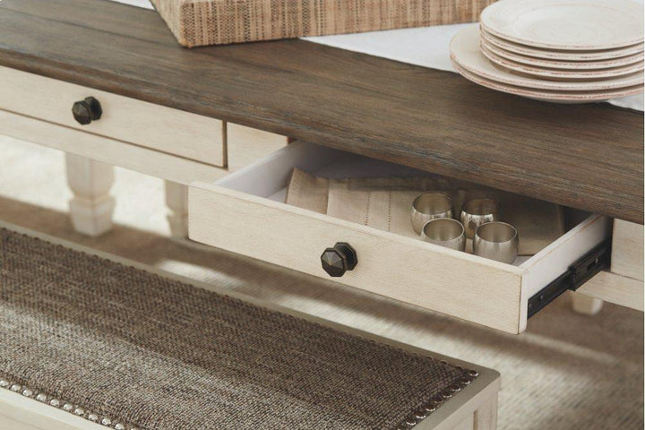 ASHLEY FURNITURE PKG000174 Dining Table and 2 Chairs and 2 Benches