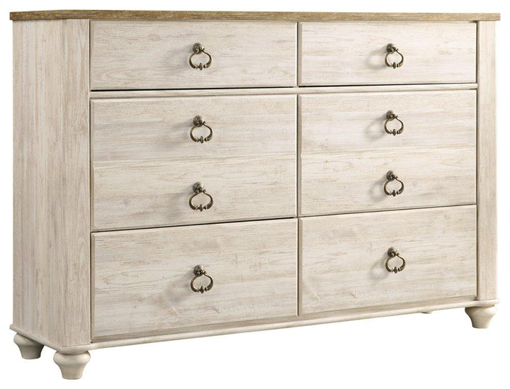 ASHLEY FURNITURE PKG004311 Twin Panel Bed With 2 Storage Drawers With Dresser