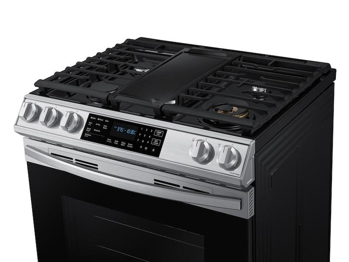 SAMSUNG NX60T8511SS 6.0 cu. ft. Smart Slide-in Gas Range with Air Fry in Stainless Steel