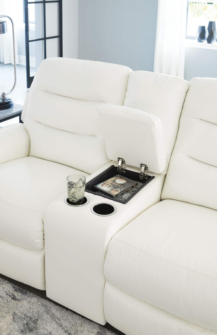 ASHLEY FURNITURE 6110418 Warlin Power Reclining Loveseat With Console