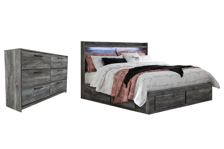 ASHLEY FURNITURE PKG007557 King Panel Bed With 4 Storage Drawers With Dresser